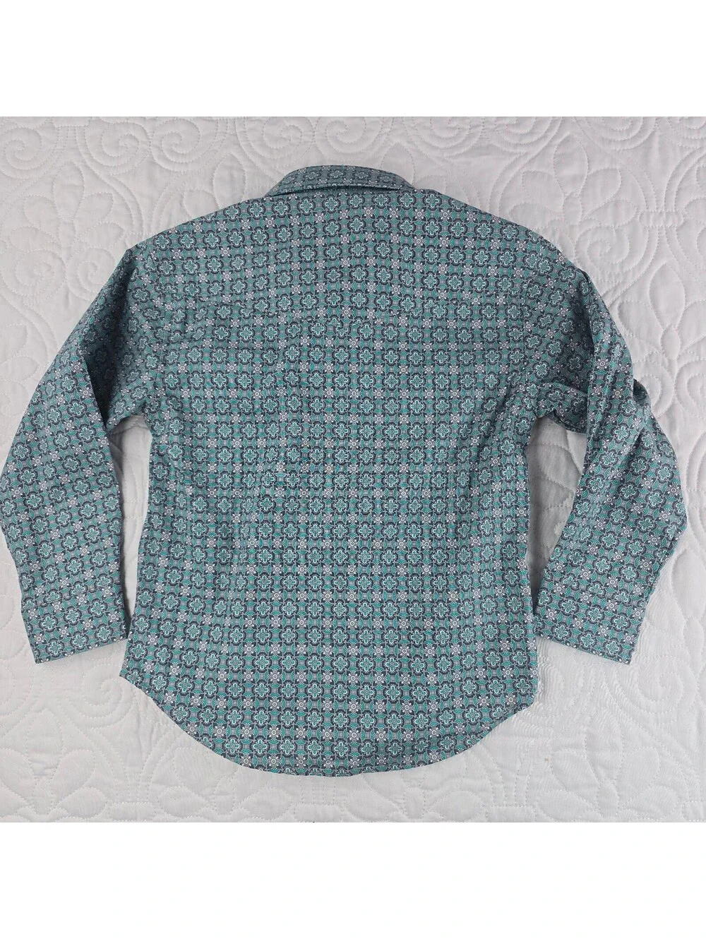 Roper Boys XS 4/5 Blue Foulard Pearl Snap Western Cowboy Shirt NWT